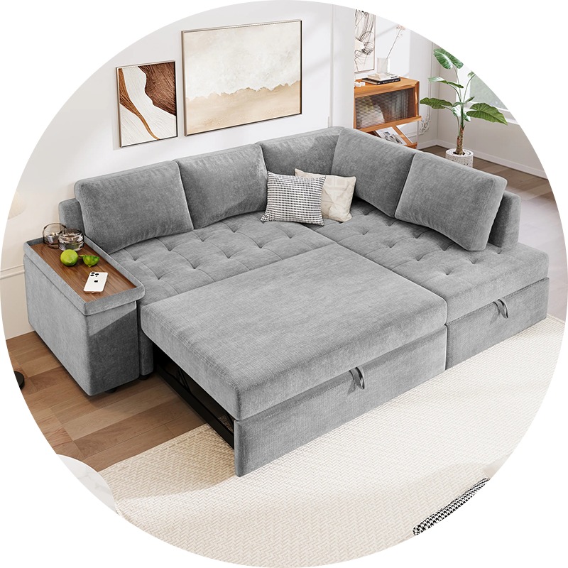 grey bed sofa
