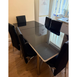 Aston full black dining table