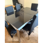 Aston full black dining table