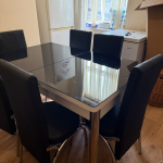 Aston full black dining table