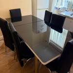 Aston full black dining table