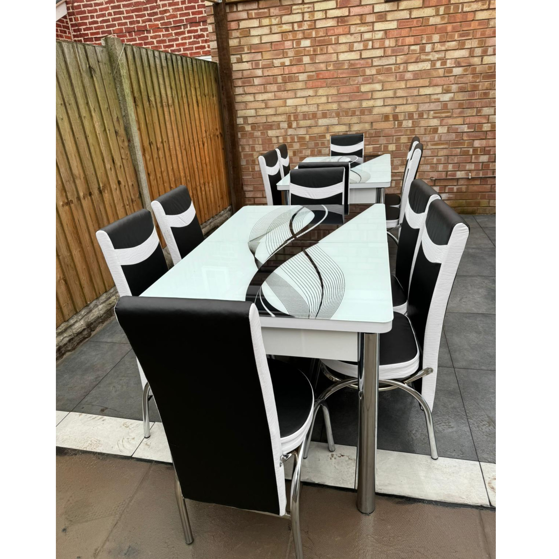 Black Waves Turkish Style Dining Table & Chair Black Waves Turkish Style Dining Table & Chair