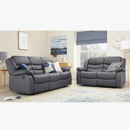 Roma Recliner 2 + 3 seater sofa greya
