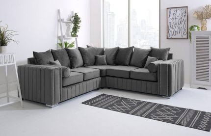 layla 5 seater corner grey