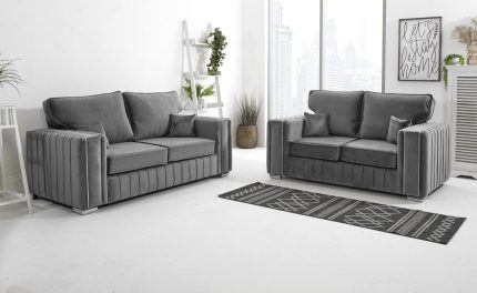 layla 3+2 seater highback plush velvet