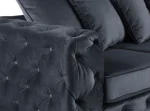 Ashton sofa handle black plush velvet