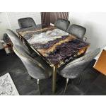 grey sand table with star chairs