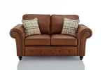 oakland sofa 2 seater black leather