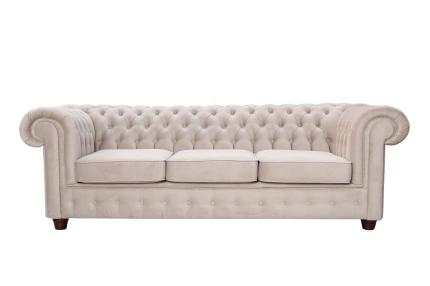 chesterfield sofa cream 3 seater