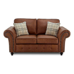 oakland sofa 2 seater brown leather