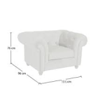 rio chesterfield 1 seater dimension