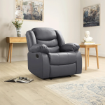 Roma Recliner 1 seater sofa black
