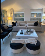 Salona 2 seater mink with silver legs